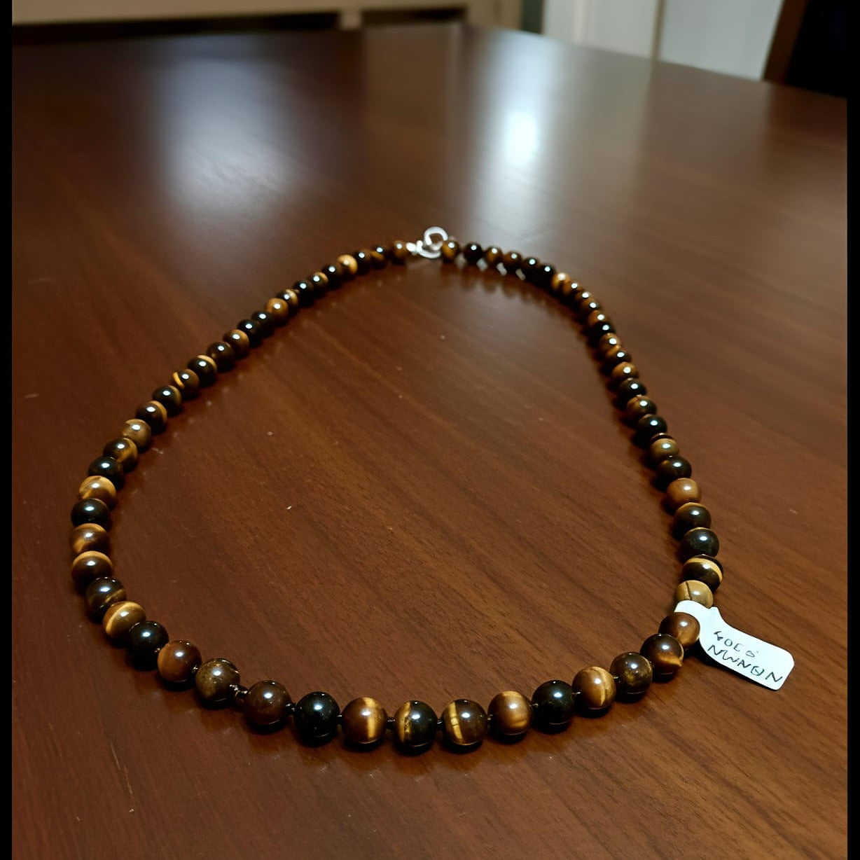 Natural Tiger’s Eye Beaded Necklace