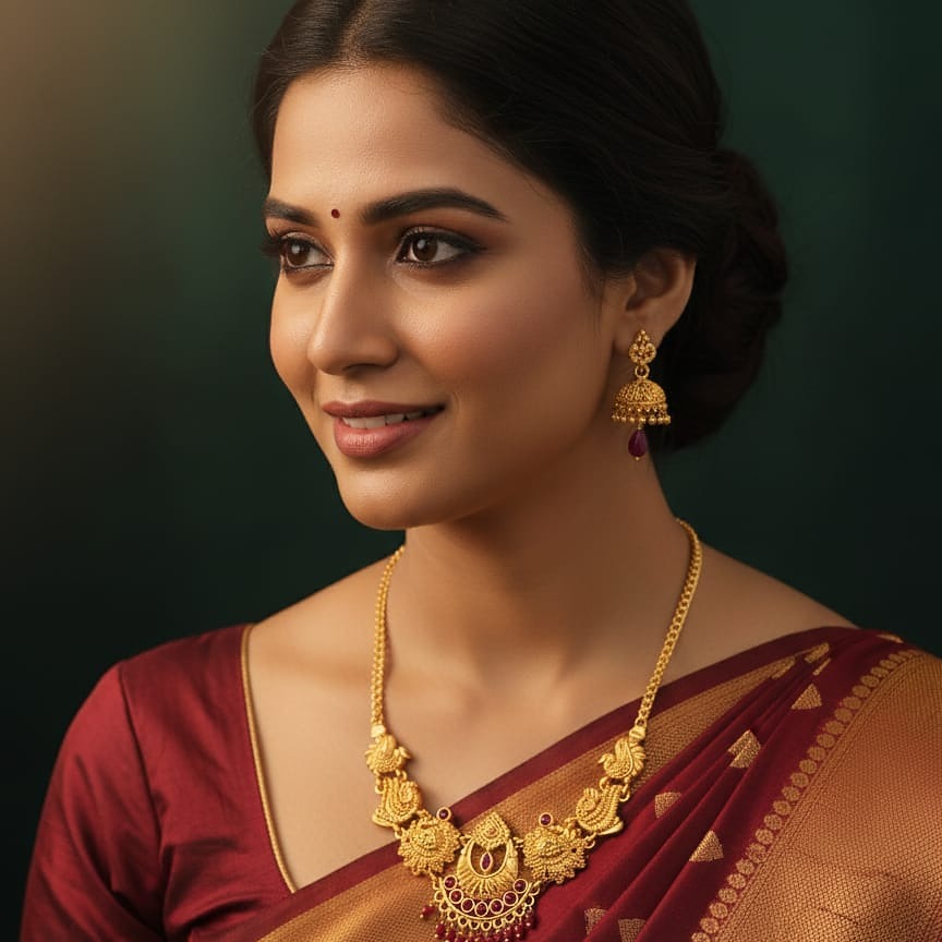 Traditional Indian Gold Necklace