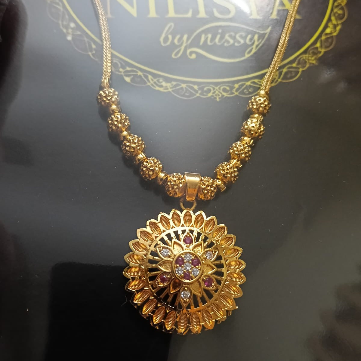 Ornate Gold Medallion Necklace