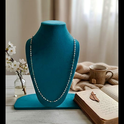 Tri-Color Gemstone & Pearl Layering Necklace