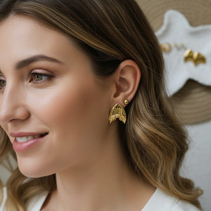Triple-Style Gold Earring Combo Set