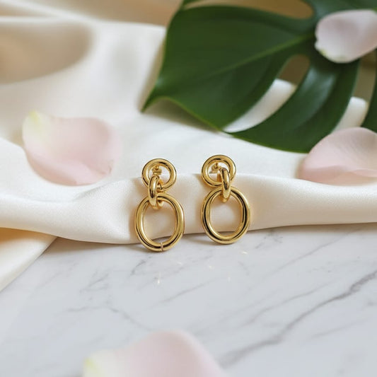 Gold Link Earring