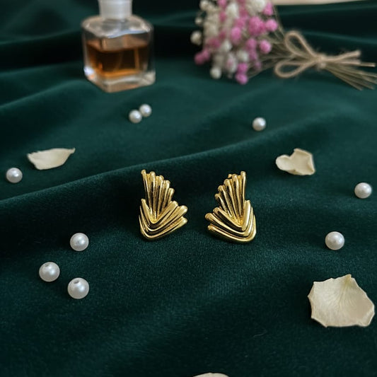 Golden Aura Layered Studs