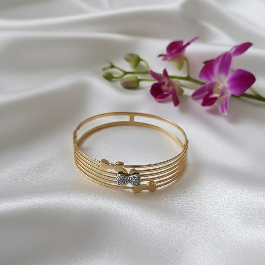 Multi-strand stainless steel kada bangle