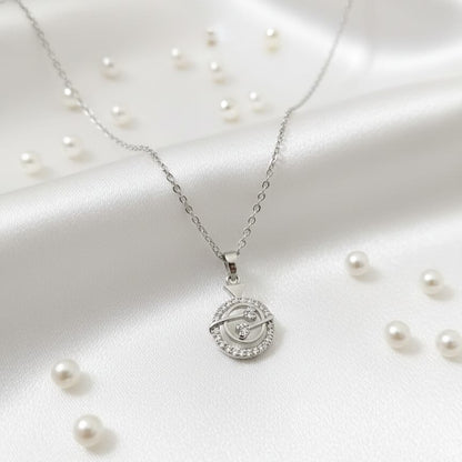 Silver-Toned Celestial Necklace