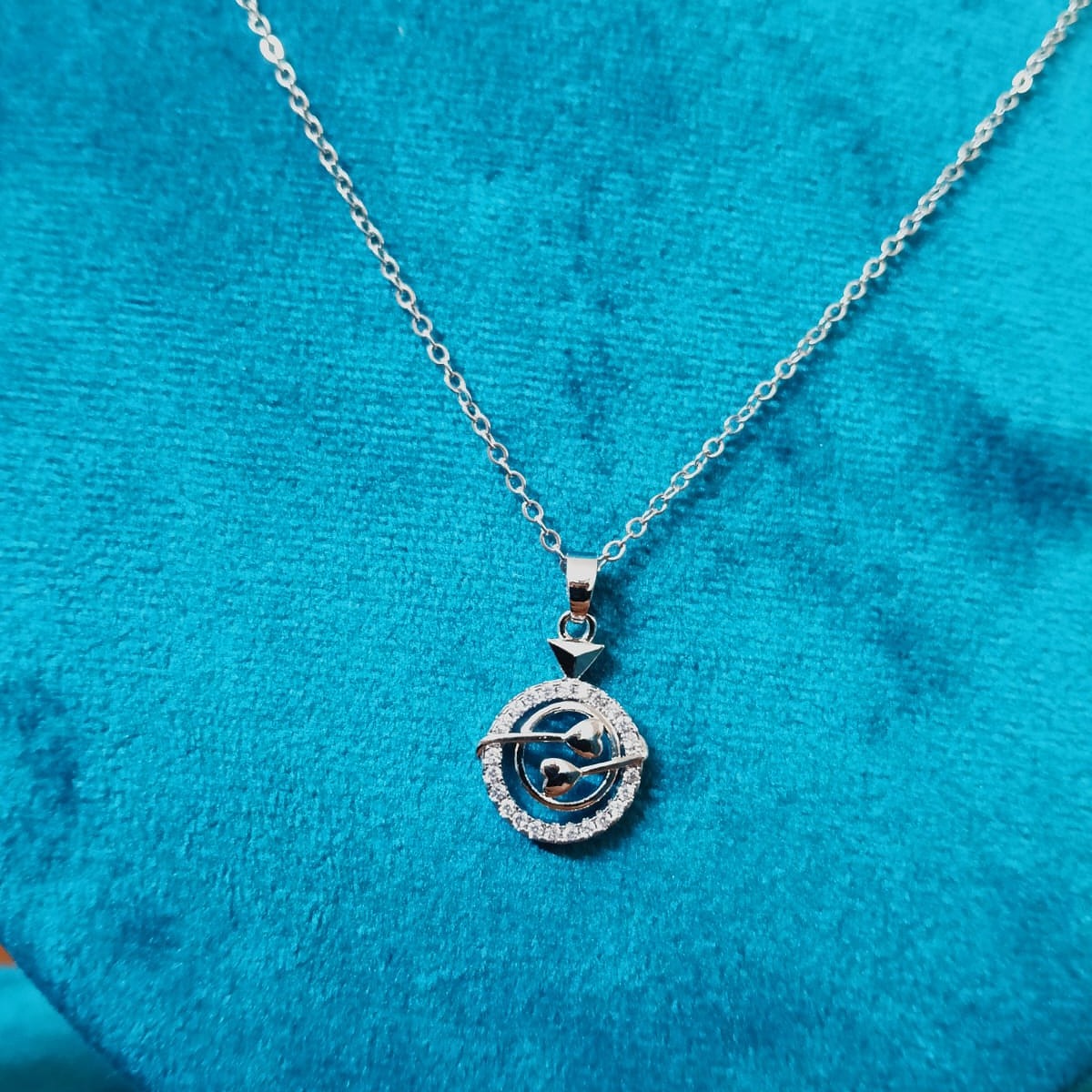 Silver-Toned Celestial Necklace