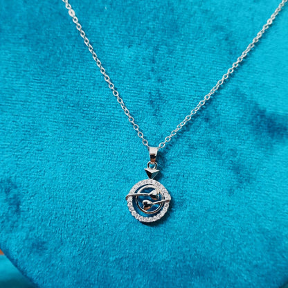 Silver-Toned Celestial Necklace