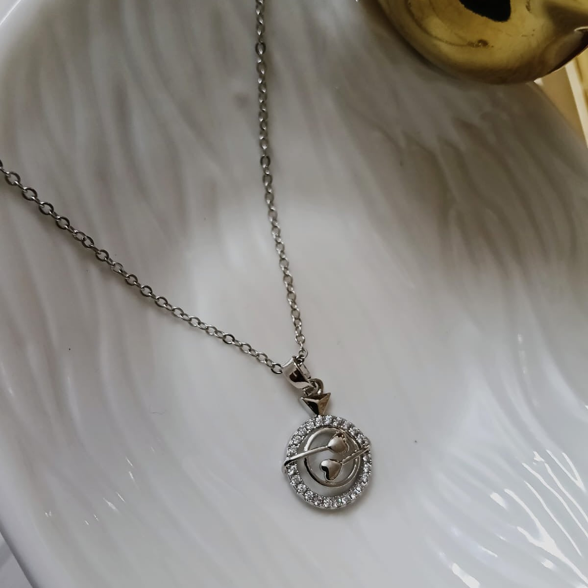 Silver-Toned Celestial Necklace