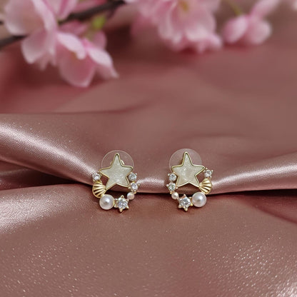 Sea-Inspired Stud Earrings