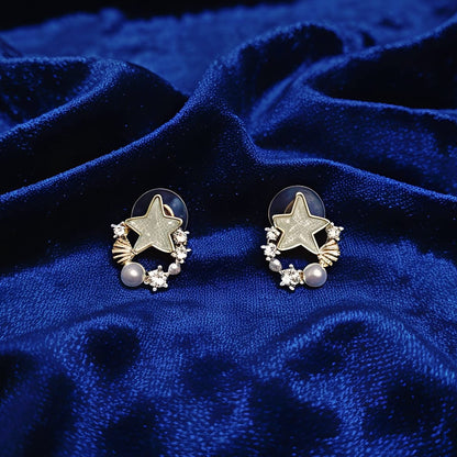 Sea-Inspired Stud Earrings