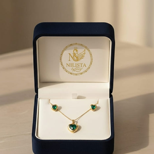 Emerald Heart Adjustable Necklace