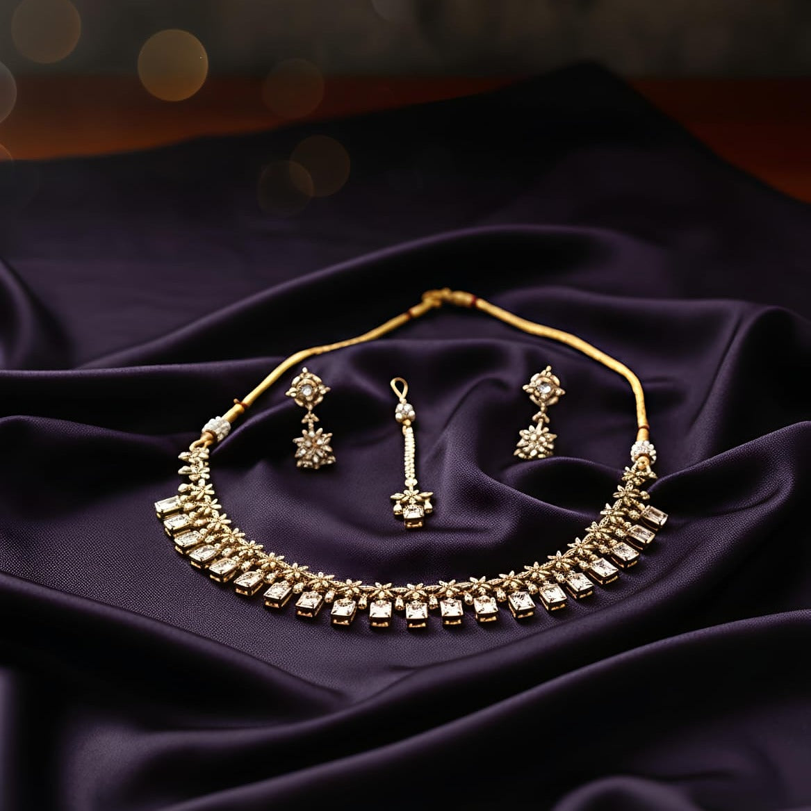 Royal Elegance Gold-Tone Necklace Set