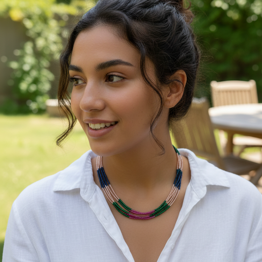 colorful beaded necklace