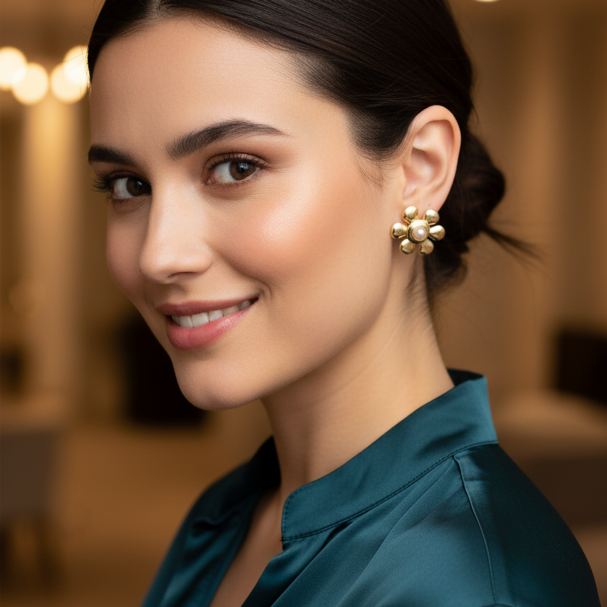 gold earrings