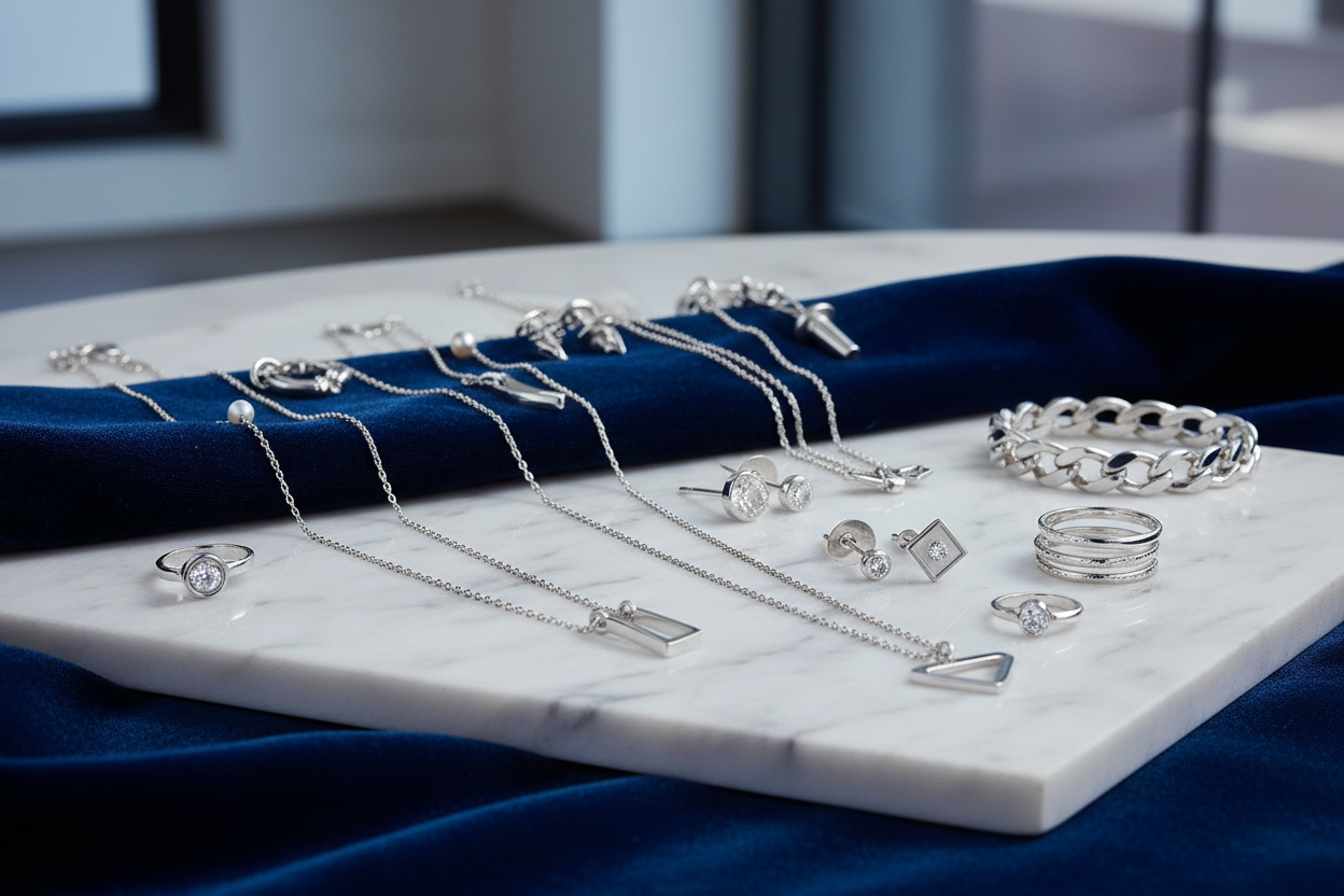 silver jewelry collection premium 